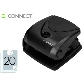 Furador Q-Connect Capacidade 20 Folhas Preto
