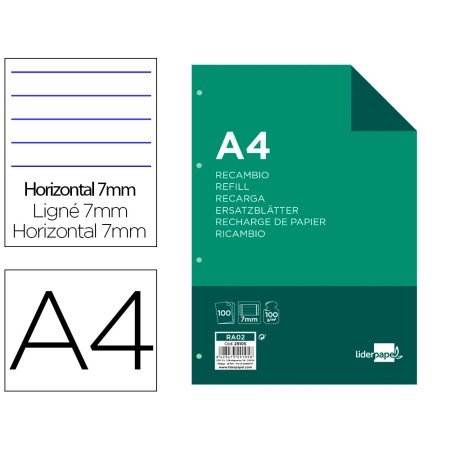 Recarga Din A4 100 F 100 Gr Pautado