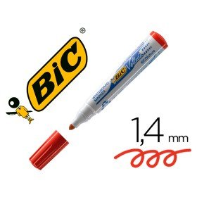 Marcador Bic Velleda Para Quadro Branco Cor Vermelho Ponta Redonda 1,3 Mm