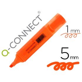 Marcador Fluorescente Q-Connect de Ponta Biselada Laranja