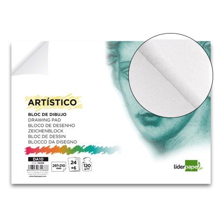 Bloco de Desenho Artistico Colado 210X297 Mm Din A4 30 Folhas 120/M2 Sem Esquadria