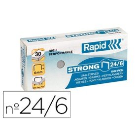 Agrafes Rapid Nº 24/6 Galvanizados Strong Caixa de 1000 Agrafes