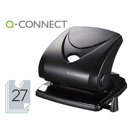 Furador Q-Connect Preto Capacidade 27 Folhas