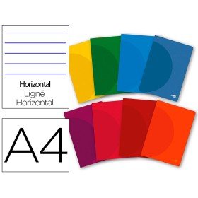 Caderno Agrafado 360 Capa de Plastico Din A4 48 F 90 Gr Pautado com Dupla Margem Cores Sortidas