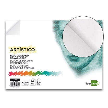 Bloco de Desenho Artistico Colado 297X420 Mm Din A3 30 Folhas 120G/M2 Sem Esquadria