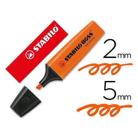 Marcador Stabilo Boss Fluorescente 70 Laranja