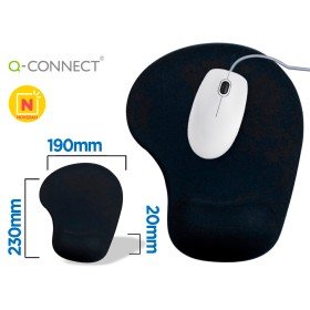 Tapete Para Rato Q-Connect com Apoio de Pulsos de Gel Cor Preto
