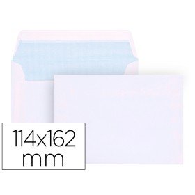 Envelope Mínimo Normalizado Branco 114X162Mm Tira de Silicone Pack de 500 Unidades