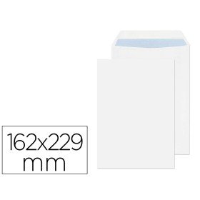 Envelope Bolsa C5 Branco 162X229 Mm Tira de Silicone Pack de 250 Unidades