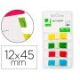 Bandas Separadoras Q-Connect Index Dispensador 4 Cores 36 Folhas Por Cor