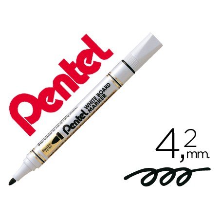 Marcador Pentel Mw85 Quadros Brancos 4,2 Mm Preto