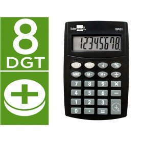 Calculadora de Bolso Xf01 8 Digitos Pilhas Cor Preto 99X64X9 Mm