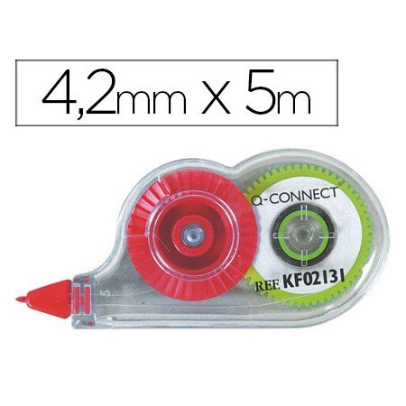 Corretor Fita Branca Q-Connect 4,2 Mm x 5 Mt em Blister