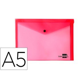 Bolsa Porta Documentos com Mola Din A5 Vermelho