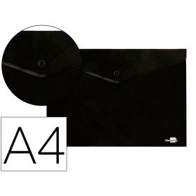 Bolsa Porta Documentos com Mola Din A4 Preto Opaco 50 Folhas