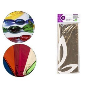 Papel Celofane 50X70 Cm 22Gr Bolsa de 5 Folhas Transparente