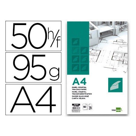 Bloco Colado Papel Vegetal A4 50 Folhas