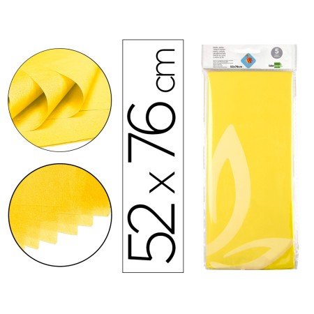 Papel Seda 52 x 76 Cm 18 Gr Amarelo