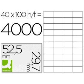 Etiquetas Adesivas Q-Connect Din A4 52,5 x 297 Mm