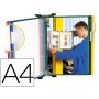 Porta Catalogo Parede Metalico Tarifold com 10 Bolsas Din A4 em Cores Sortidas