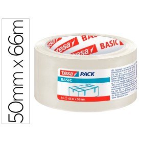 Fita Adesiva Tesa Polipropileno Transparente Basic 66 Mt x 50 Mm