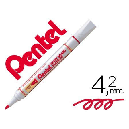 Marcador Pentel Mw85 Quadros Brancos 4,2 Mm Vermelho