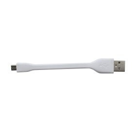 Phoenix usb para micro usb 5 pinos 10 cm cabo curto com acabamento em silicone carrega e transfere dados otg branco