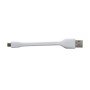 Phoenix usb para micro usb 5 pinos 10 cm cabo curto com acabamento em silicone carrega e transfere dados otg branco