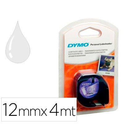 Fita Dymo 12Mmx4Mt -Transparente Para Maquina Letratag