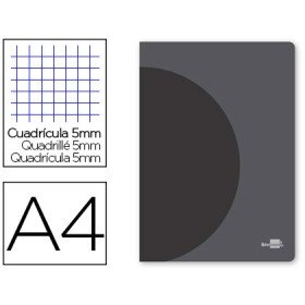 Caderno Agrafado 360 Capa de Plastico Din A4 48 F 90 Gr 5Mm com Dupla Margem Capa Preta