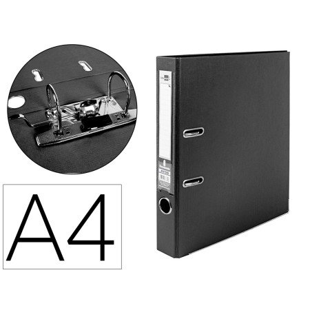 Pasta de Arquivo de Alavanca Documenta Pvc Din A4 Lombada 52 Mm Preta