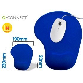 Tapete Para Rato Q-Connect com Apoio de Pulsos de Gel Cor Azul