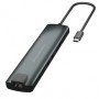 Conceptronic usb tipo c 9 em 1 adaptador hdmi - usb - c - pd - usb 3.0 - sd - micro sd - rj45