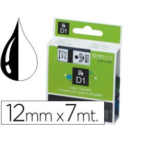 Fita Dymo D1 Preto-Branco 12 Mm x 7 Mt