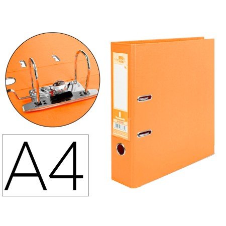 Pasta de Arquivo de Alavanca Documenta Pvc Din A4 Lombada 75 Mm Laranja