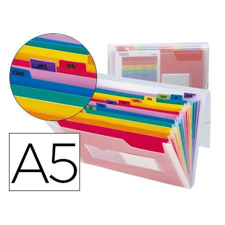 Pasta Classificadora com Fole Polipropileno Din A5 Transparente