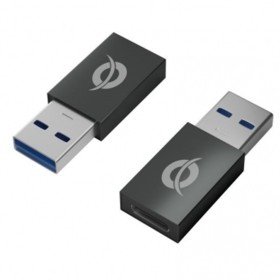Kit adaptadores conceptronic usb 3.0 para usb tipo c macho - fêmea 2 unidades