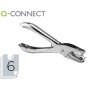Furador Q-Connect de Alavanca Metalico Cromado 1 Furo Abertura 6 Mm Capacidade 6 Folhas