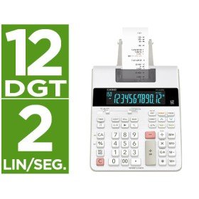 Calculadora Casio Impressora Visor Lc Papel 58 Mm Impressao Bicolor Fr-2650Rc 12 Digitos Dc Cor Branca