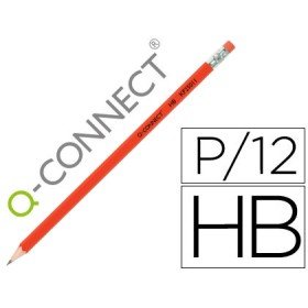 Lapis de Grafite Q-Connect Hexagonal com Borracha N.2 Hb