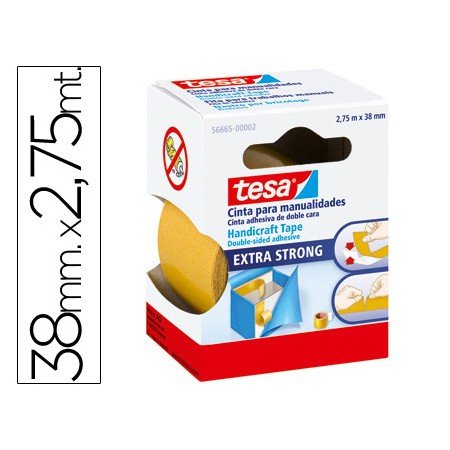 Fita Dupla Face Tesa Film Manualidades 2,75Mt X38Mm