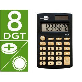 Calculadora de Bolso Xf05 8 Digitos Solar E Pilhas Cor Preto 98X62X8 Mm