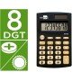 Calculadora de Bolso Xf05 8 Digitos Solar E Pilhas Cor Preto 98X62X8 Mm