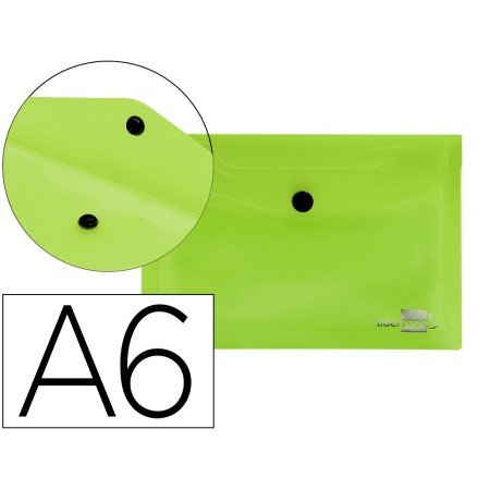 Bolsa Porta Documentos com Mola Din A6 Verde