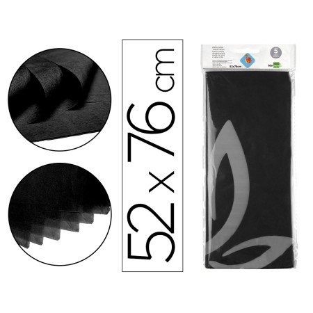 Papel Seda 52 x 76 Cm 18 Gr Preto