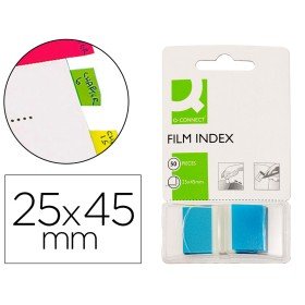 Bandas Separadoras Q-Connect Index Azuis Dispensador de 50 Unidades