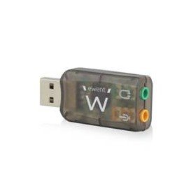Adaptador de áudio ewent som virtual 3d 5.1 - usb 2.0