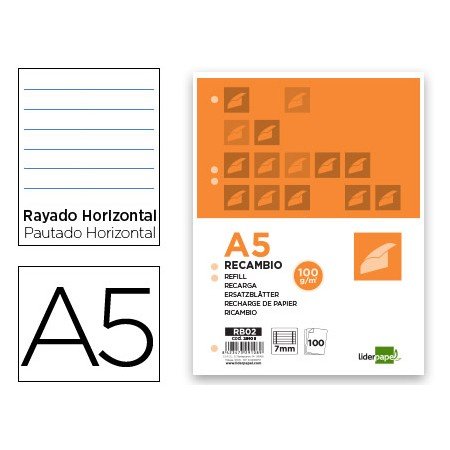 Recarga Din A5 100 F 100 Gr Pautado