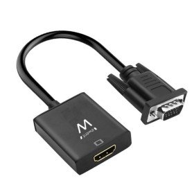 cabo adaptador ewent vga para hdmi com áudio - macho - fêmea