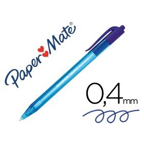 Esferografica Paper Mate Inkjoy 100 Retratil Ponta Media Azul